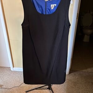 Fashion Bug Black and Blue Midi Dress